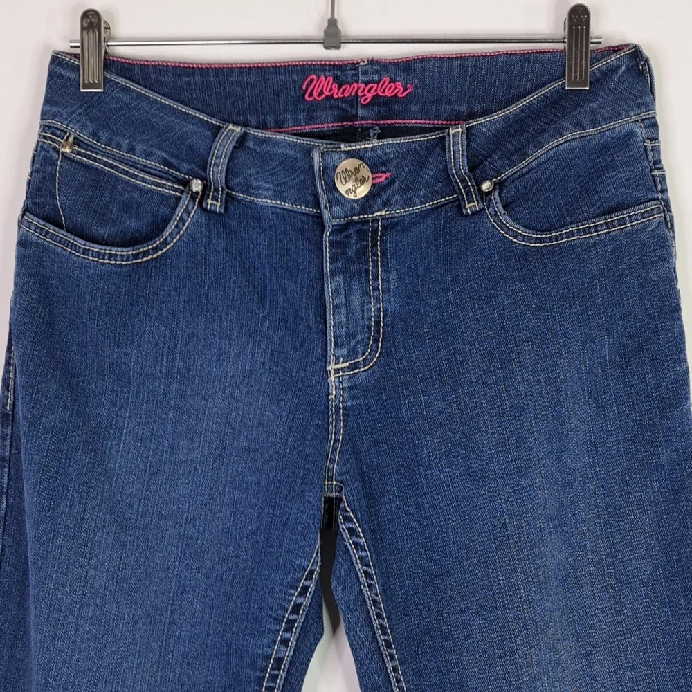 Wrangler Bootcut Mid-Rise Blue Jeans Size 7/8 ×32 Style 10MWBAR - Picture 7 of 15